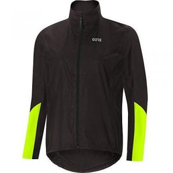 GORE Wear Chaqueta impermeable de ciclismo para mujer, C7 Women GORE-TEX SHAKEDRY 1985 Vis Jacket, 38, Negro/Amarillo neón, 100409