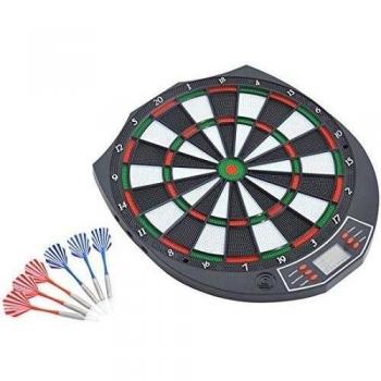 HOMCOM Diana electrónica digital 18 juegos y 159 variantes + 6 dardos de punta plastica