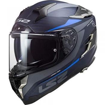 LS2 Casco de Moto Full Face FF327 Challenger CT2, Azul Mate, Accesorio Unisex para Adultos, XXS