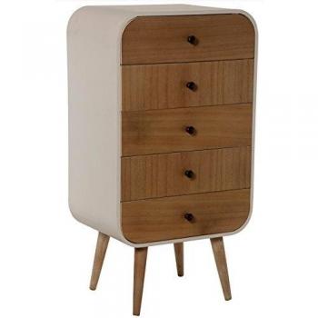 Suska-Regalos Cajonera Blanca y Madera -51x36x96cm