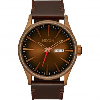 Reloj Hombre Nixon A105-5145 Marrón, tipo de producto: reloj, características: diseño elegante, correa de cuero marrón, resistencia al agua, movimiento de cuarzo, esfera analógica