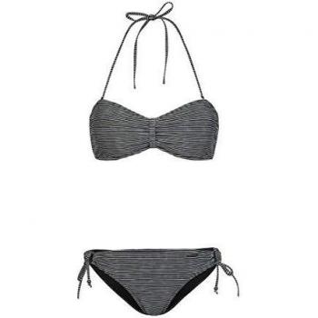 Bikini Protest Barbera 19 Gris XS Mujer - Dos piezas bandeau con tirantes removibles y estampado