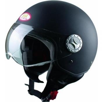 BHR 49810 Demi-Jet Casco, Color Negro Mate, Talla L, 59-60 cm