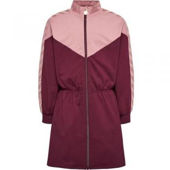 Hummel Alvilda Zip Dress for Girls - 8 Years, Red/Windsor Wine