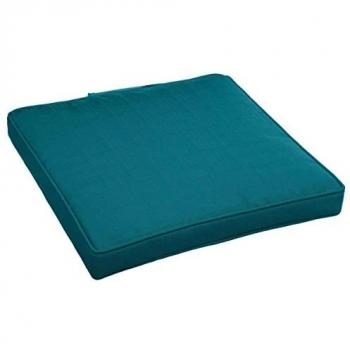 Cojín de silla cuadrado desmontable azul pato 40 x 40 cm - Gamme Korai