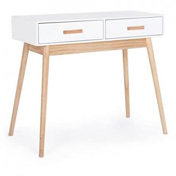 Consola Ordinary Blanca con 2 Cajones de 79 cm de Altura