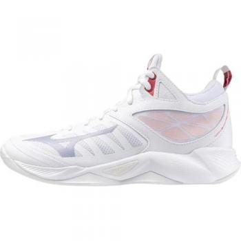 Zapatillas de Voleibol Mizuno Wave Dimension Mid Mujer Blanco/Aleutian/Rosa Nube