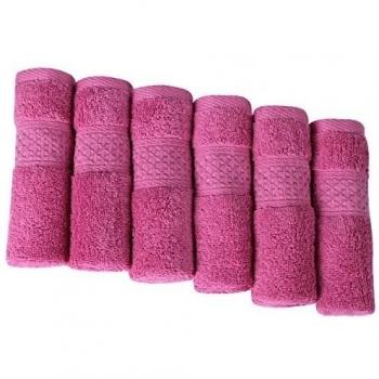 100% paños de algodón Natural Ultra suave y absorbente, grado comercial, multiuso trapos de cocina, algodón, Rosa oscuro, 33x33cm