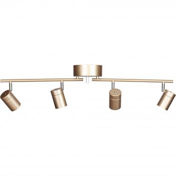Lámpara de Techo Correct 4 Focos GU10 Dimmable Oro Mate 13x83x17,5 cm