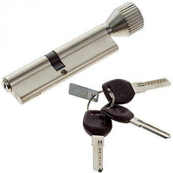 Cilindro de seguridad FAC 23616 con pomo y llave, 110 mm niquel satinado