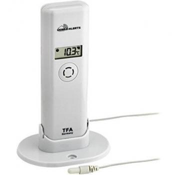 TFA Dostmann Weatherhub - Transmisor de Agua con Sensor de Cable Impermeable, Smart Home, recuperación de Datos a través de Smartphone, Ideal para refrigeradores/estanques/Piscina