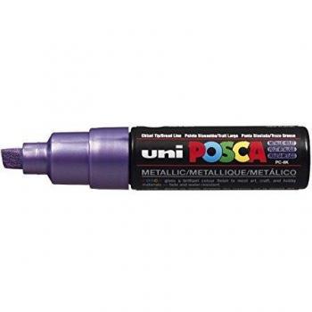Rotulador Uni Posca PC-8K Punta Gruesa Biselada Color Violeta Metálico