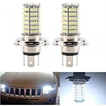 2 pcs H4 DC12V 120LED SMD High Low Beam LED Fog Light Headlight Lamp White