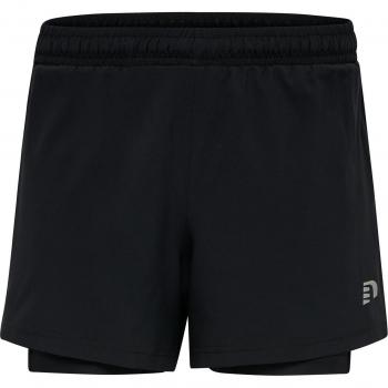 Newline Sport Mallas Cortas Core para mujeres, 2 en 1, color negro, talla XS