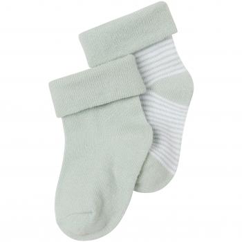 Noppies U Socks 2-pck Zoë stripe - Calcetines Unisex bebé, color verde, talla única