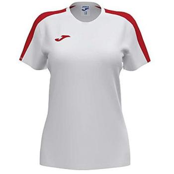 Camiseta manga corta mujer Joma Academy III blanco rojo