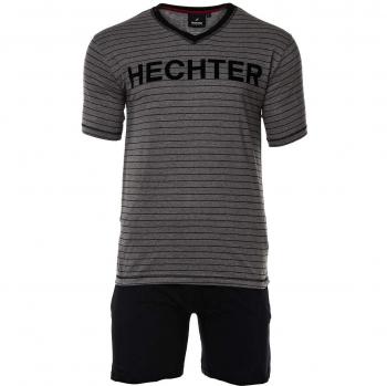 Daniel Hechter Pijamas para Hombres, Corto - Cuello en V, Negra/Gris