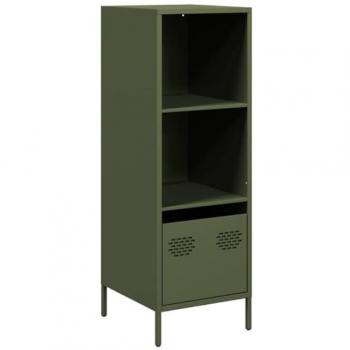 Aparador de acero verde oliva 35x39x103,5 cm - Armario para Libros, Armario Moderno para Libros, Estantería de Almacenamiento