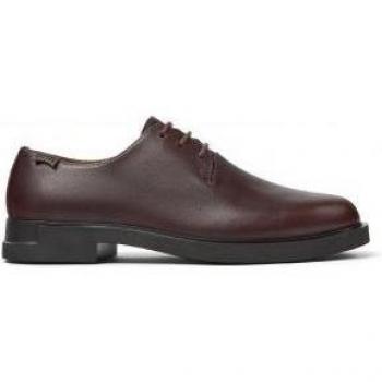 Camper Iman K200685-029 Zapatos de Cordones para Mujer de Piel en Color Granate/Burdeos