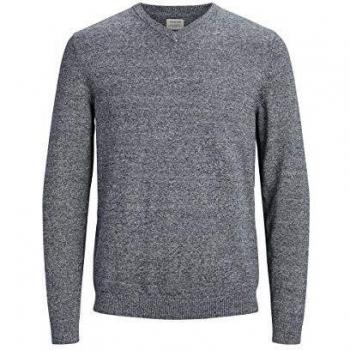 JACK & JONES Jjebasic Knit V-Neck Noos, suéter para Hombre, Azul