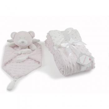 Naf Naf - Set manta + doudou Bubble 100% pol bear