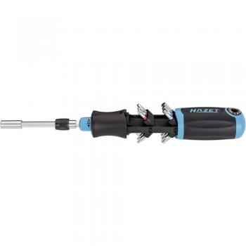 HAZET 810R-4 Destornillador de trinquete para punta de destornillador (bit) con perfiles de ranura, Phillips (PH), hexágono interior y TORX® interior, hexágono hueco