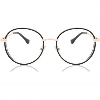 Gafas Anti-Azules Oval Montura Completa Plástico Negros Armazones para Mujer - SmartBuy Collection