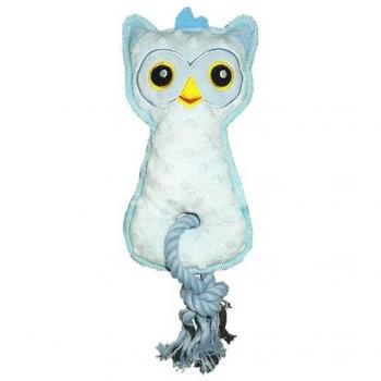 Búho Peluche para Perros con Bolita Sonora y Cuerda Fortalecedora de Mandíbula