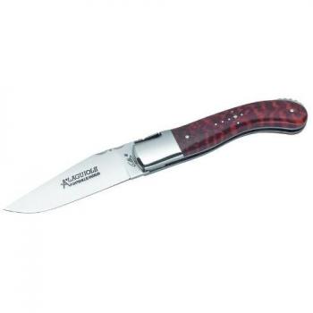 Laguiole Fontenille Pataud Fontenille-Pataud Sportmesser, Stahl 12C27, Schlangenholz,, Lederetui mit Wetzstahl