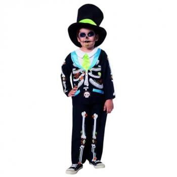 Disfraz Infantil de Catrín Pancho con Sombrero Elegante, Licencia Oficial para Niños y Niñas, Día de los Muertos, Halloween