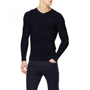 Superdry Orange Label Cotton Vee suéter, Azul