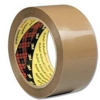 3M Scotch BUFF Brown Packaging Parcel Tape 50mm x 66m - Pack of 2
