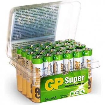 Paquete de 24 Pilas Alcalinas AAA GP Super Alkalinas 24A/LR03