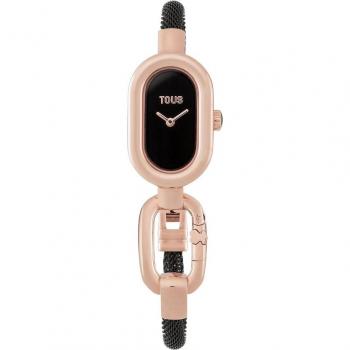 TOUS Reloj Mujer Hold Oval Acero IP Negro