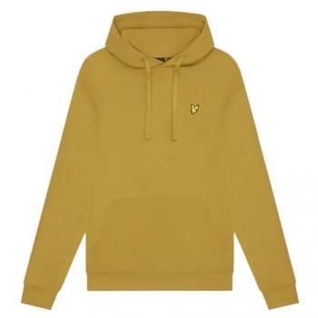 Lyle & Scott Men's Yellow Cotton Pullover Hoodie - XL Size