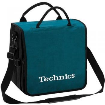 Turquoise Vinyl Record Backpack with White Logo