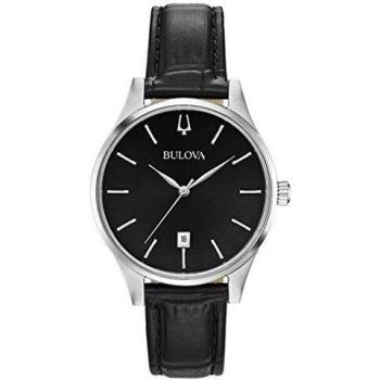 Bulova Womens Analogue Quartz Watch with Leather Strap 96M147