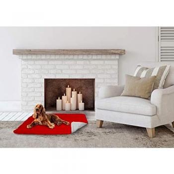 Elegant Cojín para Perros, Rojo y Gris Claro, 60x100cm