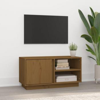 Mueble de TV de madera maciza de pino 80x35x40,5 cm