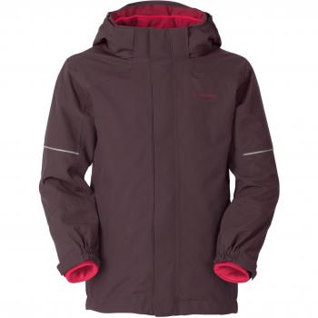 VAUDE niña Chaqueta doble Zaltana 3 en 1 Jacket, otoño/invierno, niña, color Rojo - morado grisáceo
