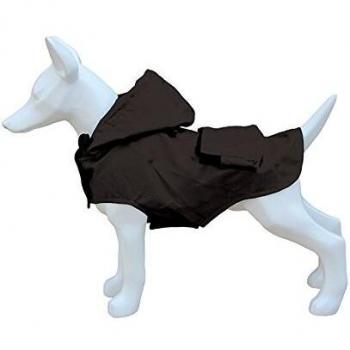 Freedog FD5000936 - Impermeable Plegable Bolsillo, para Perro, Color Negro