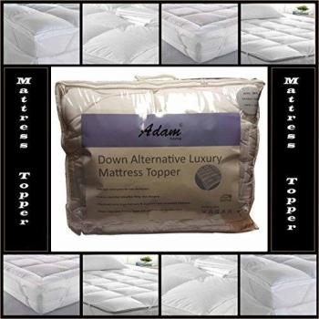 Colchón topper 5 cm de profundidad cama Microlite caja de microfibra cosido hipoalergénico fibra hueca correa de gomas en las esquinas T233 Count, doble