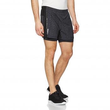 Craft cr1905019 Short de carrera a pie hombre, 2018 Impr. Negro/Negro, FR: L