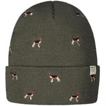 Barts Vinson Olive Khaki Beige Beanie Hat