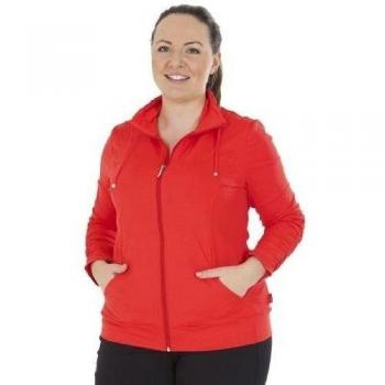 Venice Beach Paula Zip Jacket - Chaqueta con cremallera para mujer rojo Scarlet Red Talla:42