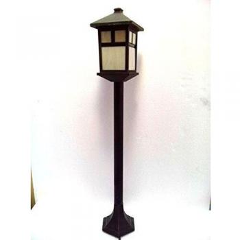 Schuller Farol Baliza de forja y Tiffany para jardín. Medidas: 89x15,5x15,5 cms.
