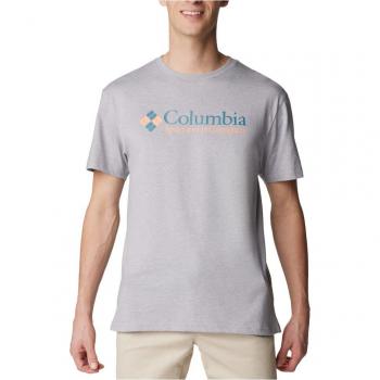 Camiseta de hombre Columbia CSC Basic Logo™ manga corta gris azul naranja - M
