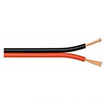 Cable de altavoz 2x0,50mm² OFC 10m rojo y negro