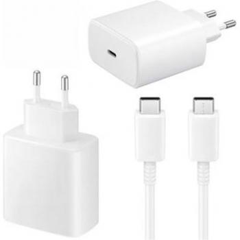 Cargador Rápido USB-C Smartek 45W con Cable de Carga Blanco