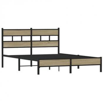 Estructura de cama madera de ingeniería roble Sonoma 160x200 cm